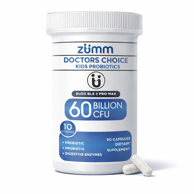 Doctors Choice Kids Probiotic BUDS BLS3 Pro MAX — 60 Billion CFU, 60 Capsules