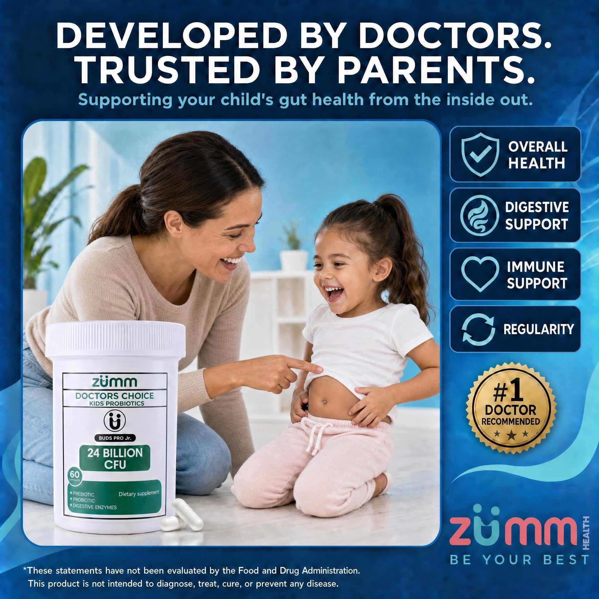 Doctor's Choice Probiotic for Kids — 24 Billion CFU, 60 Capsules